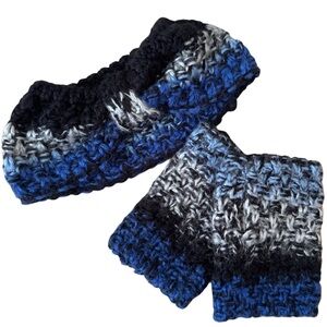 Warm Headband and Fingerless Gloves Set. Women’s/Junior Size. 90’s / Y2K Style.